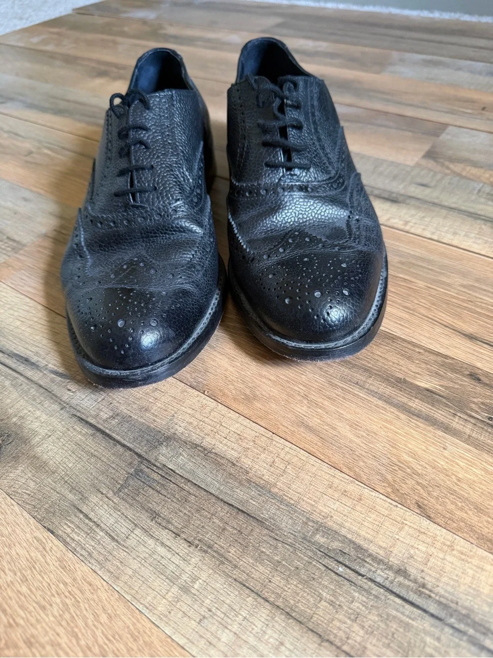 Men's Black Italian leather shoes David & Joan hand made in Italy